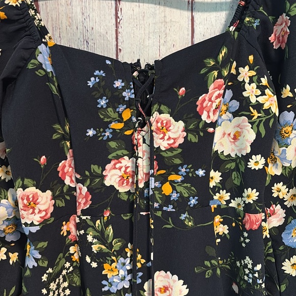 Abercrombie & Fitch Navy Floral Mini Dress - Picture 4 of 9